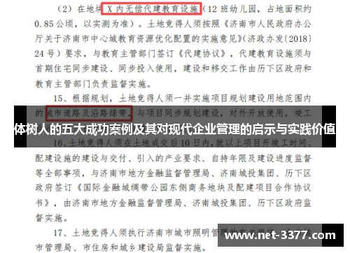 体树人的五大成功案例及其对现代企业管理的启示与实践价值