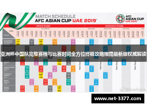 亚洲杯中国队完整赛程与比赛时间全方位终极攻略指南最新版权威解读